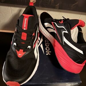 Reebok Black and Red Athletic Sneakers
